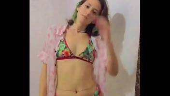 Eduarda showing off her bikini body